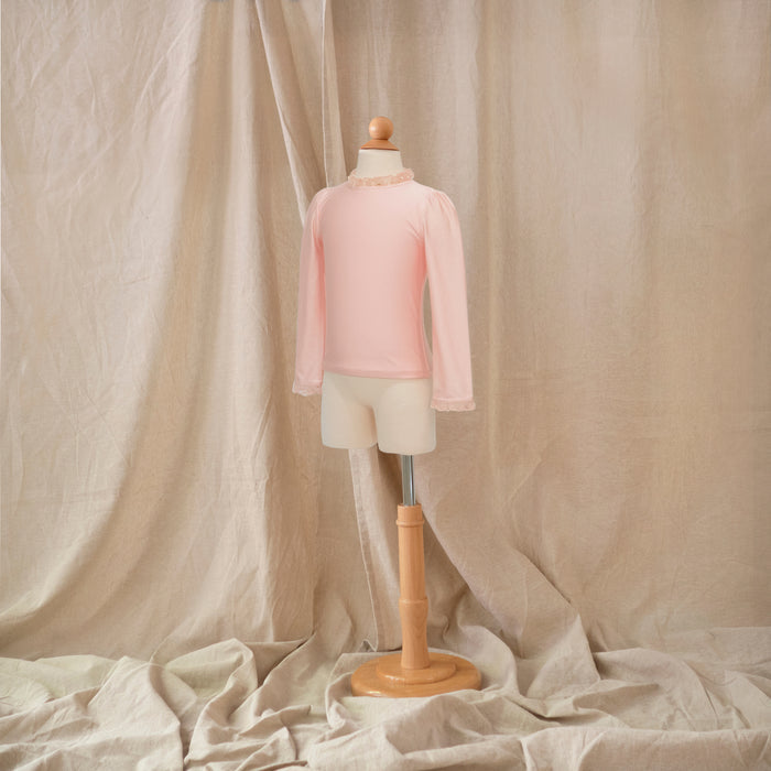 Petit Playa Ballet Rashguard in Fairy Pink print, sun-safe UPF50+ swimwear for babies and girls — image 2