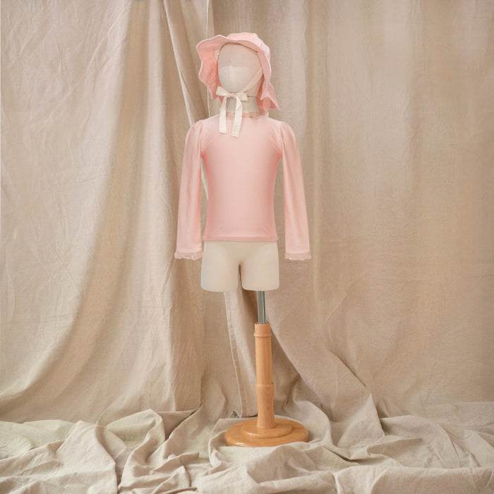Petit Playa Ballet Rashguard in Fairy Pink print, sun-safe UPF50+ swimwear for babies and girls — image 5
