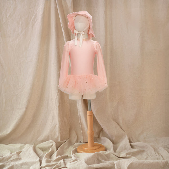 Petit Playa Ballet Rashguard in Fairy Pink print, sun-safe UPF50+ swimwear for babies and girls — image 7