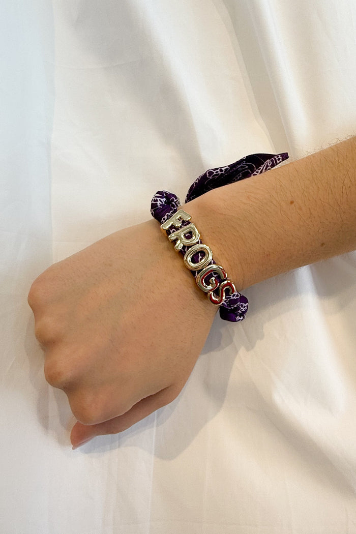 Bandana Slider Bracelet TCU, adeline boutique, dallas boutique, boutique
