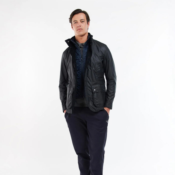 Barbour - Century Wax Jacket in Navy - Nigel Clare