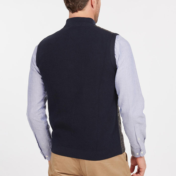 Barbour - Essential Knit Back Gilet in Navy - Nigel Clare