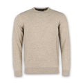 Barbour - Essential Lambswool Crew Neck Jumper in Fossil - Nigel Clare