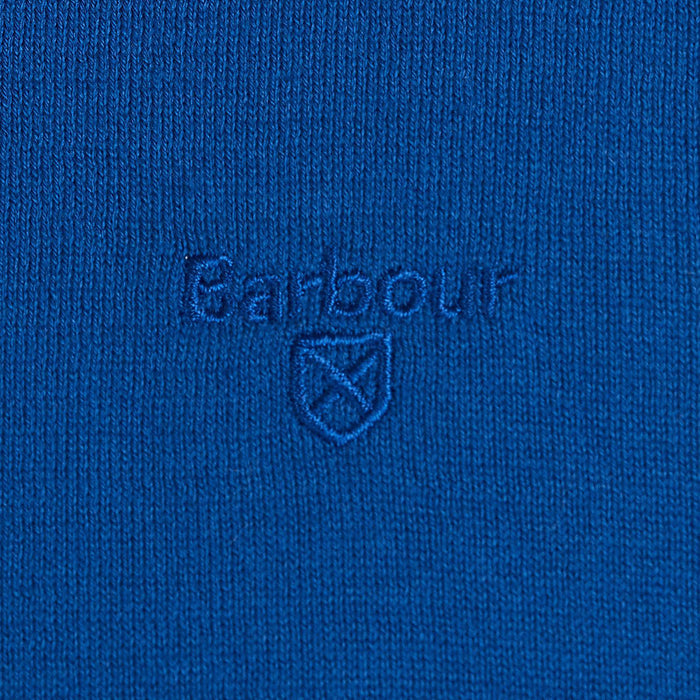 Barbour - Light Cotton Crew Neck Jumper in Bright Blue - Nigel Clare