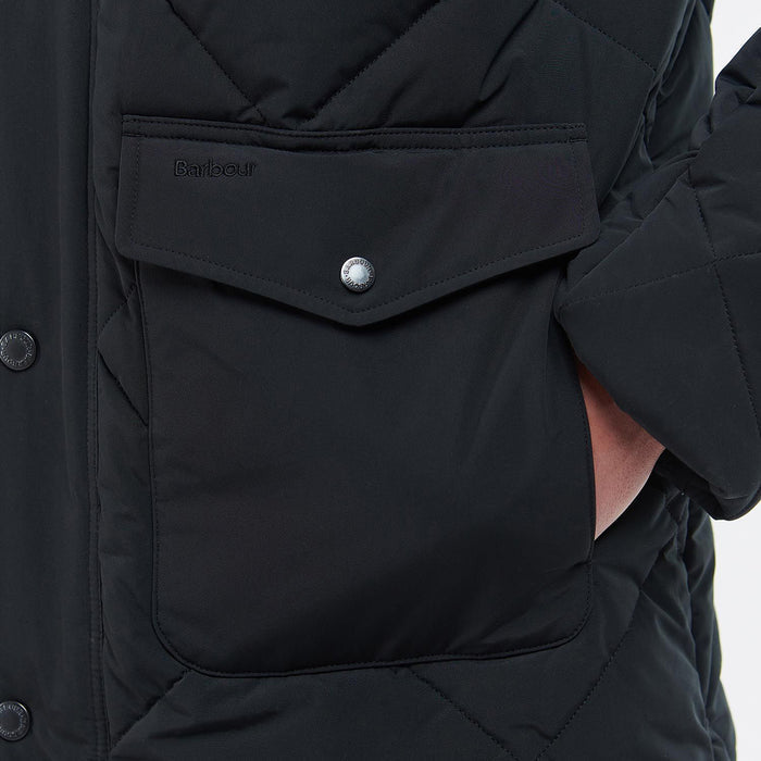 Barbour - Moben Baffle Quilted Jacket in Black - Nigel Clare