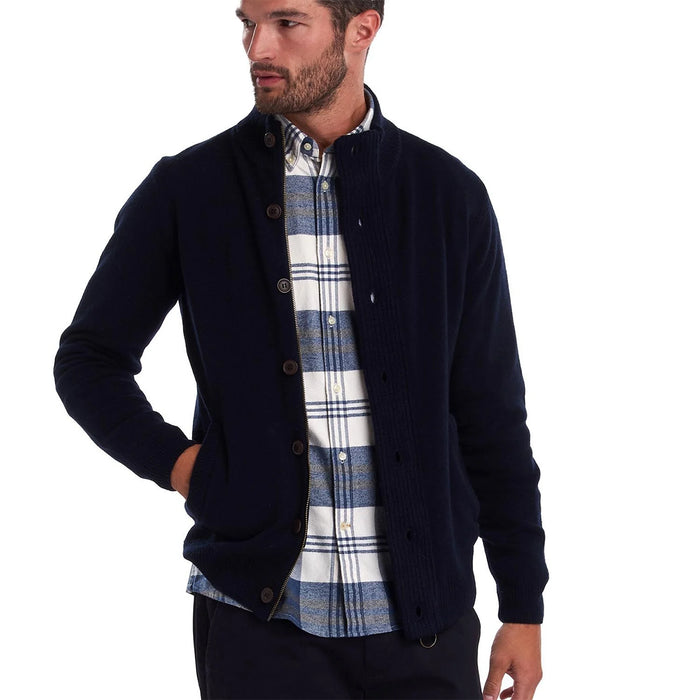 Barbour - Patch Full Zip Up Cardigan in Navy - Nigel Clare
