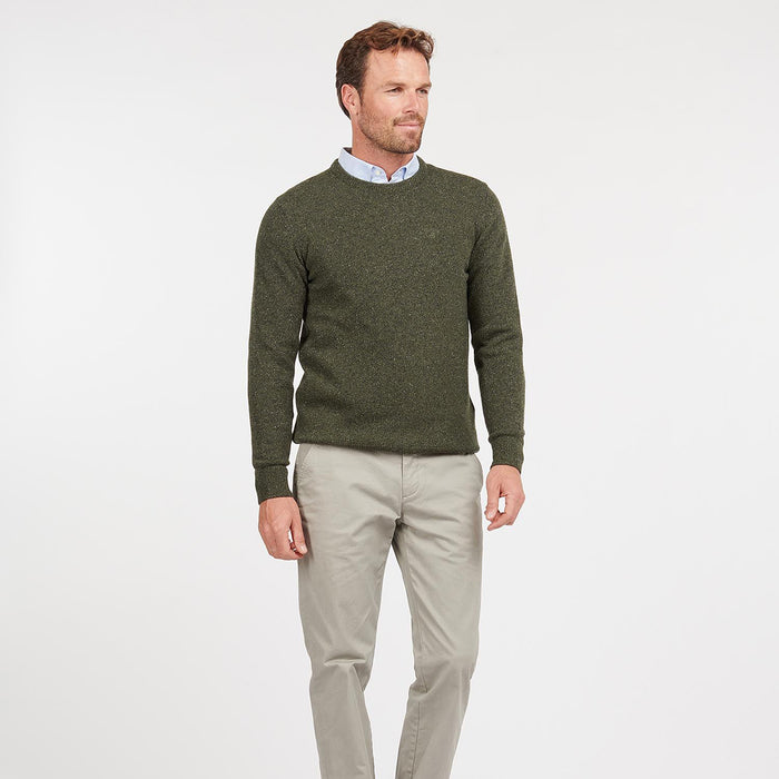 Barbour - Tisbury Crew Neck Jumper in Dark Seaweed - Nigel Clare