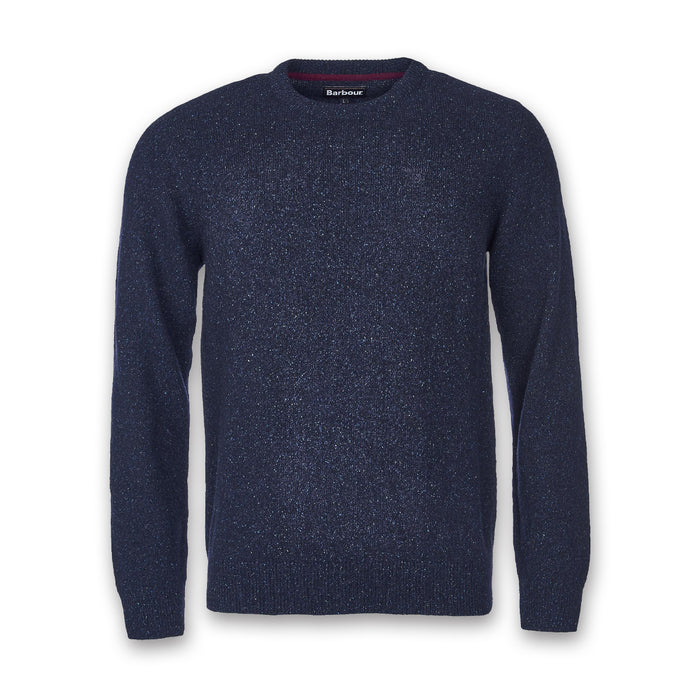 Barbour - Tisbury Crew Neck Jumper in Navy Fleck - Nigel Clare