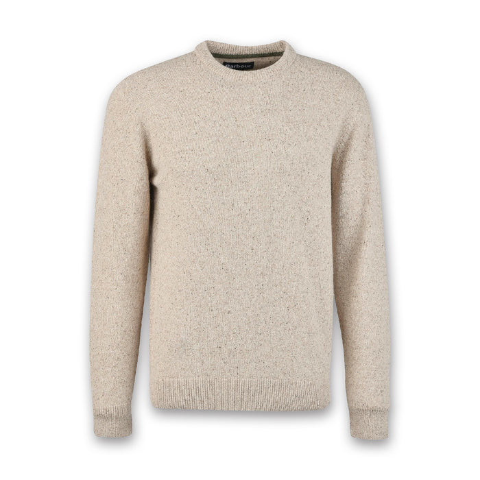 Barbour - Tisbury Crew Neck Jumper in Stone - Nigel Clare