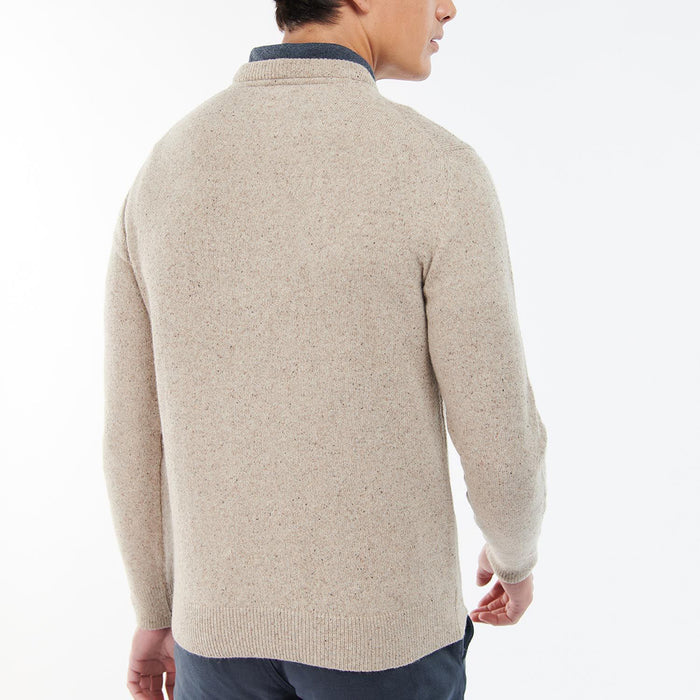 Barbour - Tisbury Crew Neck Jumper in Stone - Nigel Clare