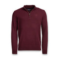 Barbour - Tisbury Half Zip Jumper in Ruby - Nigel Clare