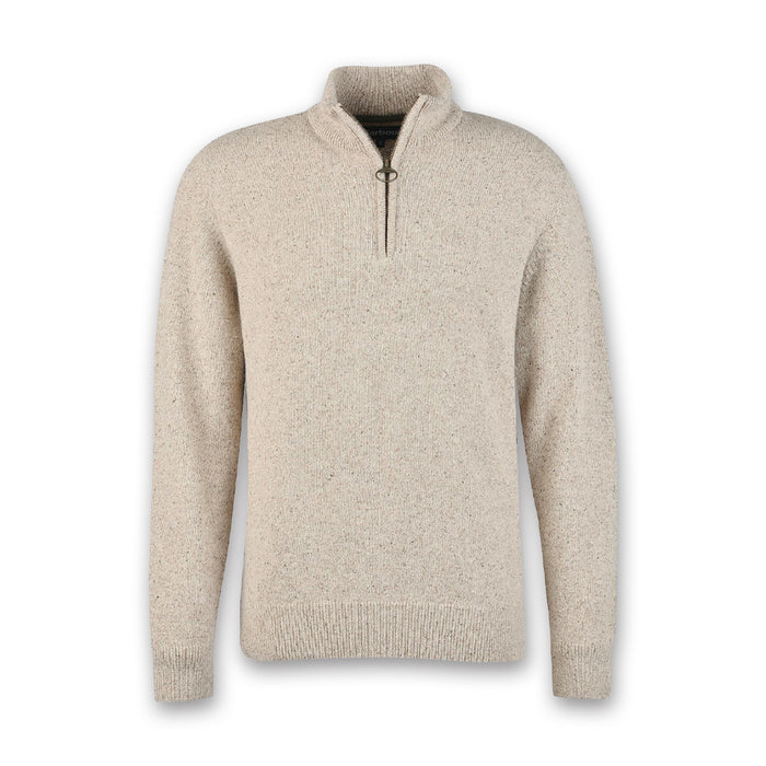 Barbour - Tisbury Half Zip Jumper in Stone - Nigel Clare