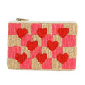 Beaded Coin Purse - Hearts