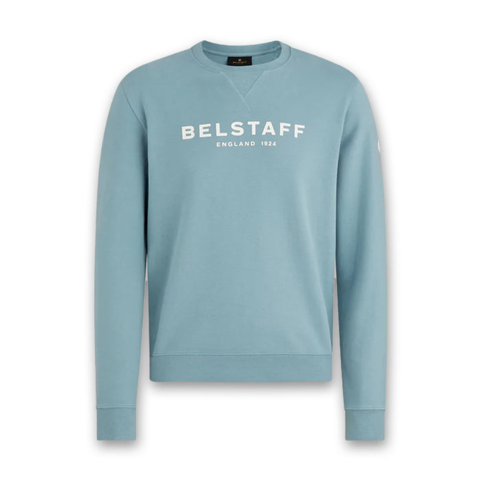 Belstaff - 1924 Logo Sweatshirt in Arctic Blue - Nigel Clare