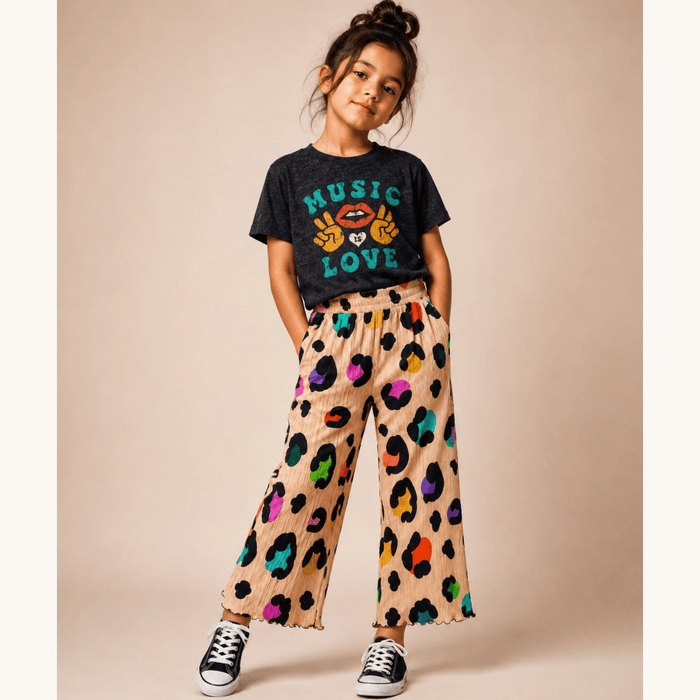 Best Day Ever Kids - Confetti Cat Wide Leg Pant