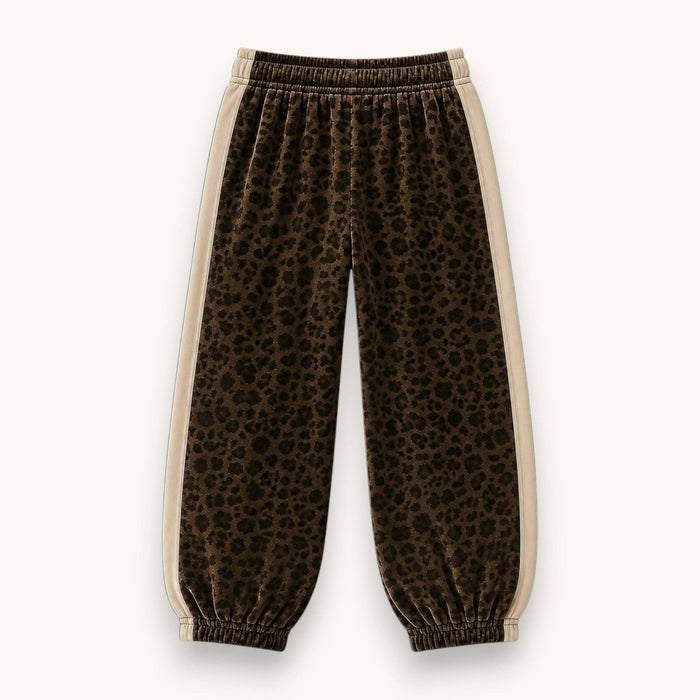 Best Day Ever Kids - Leopard Velvet Sweat Pant