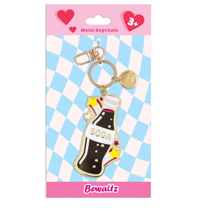 Bewaltz - Glitter Metal Keychain - Soda Bottle