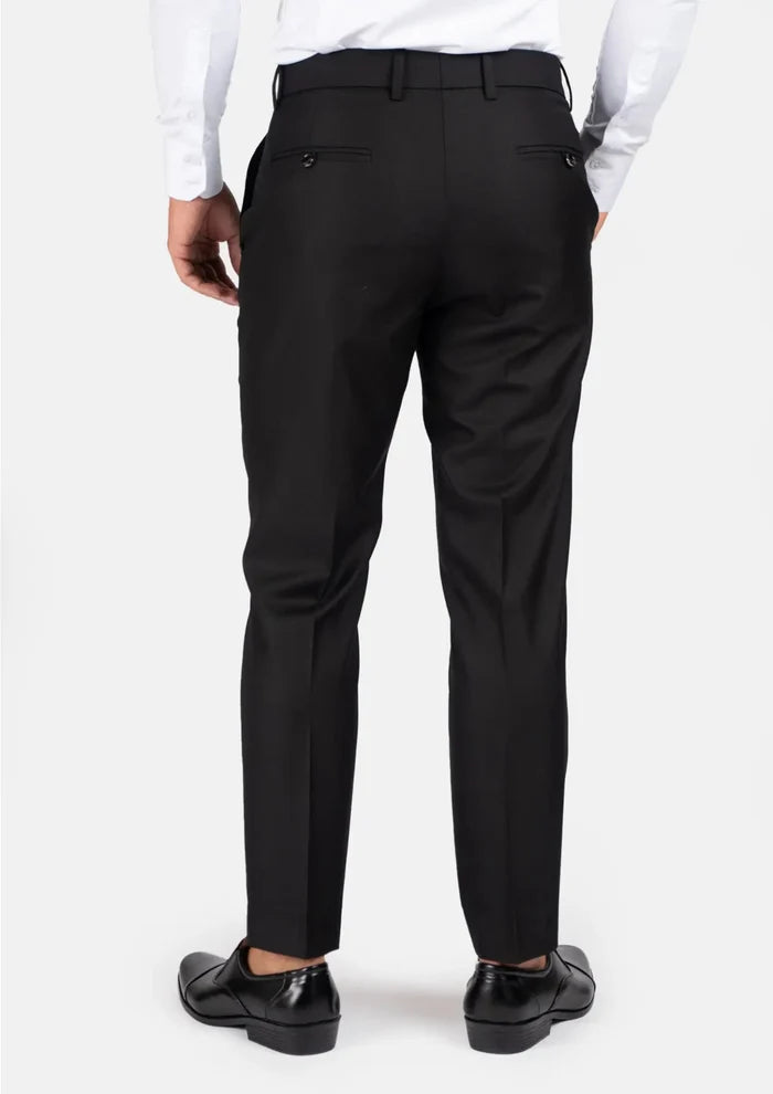 Black Sharkskin Pants - SARTORO