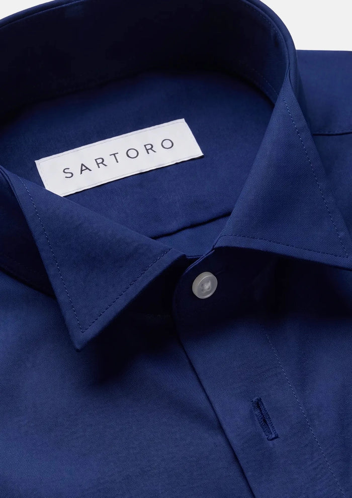 Blue Bamboo Tuxedo Shirt - SARTORO