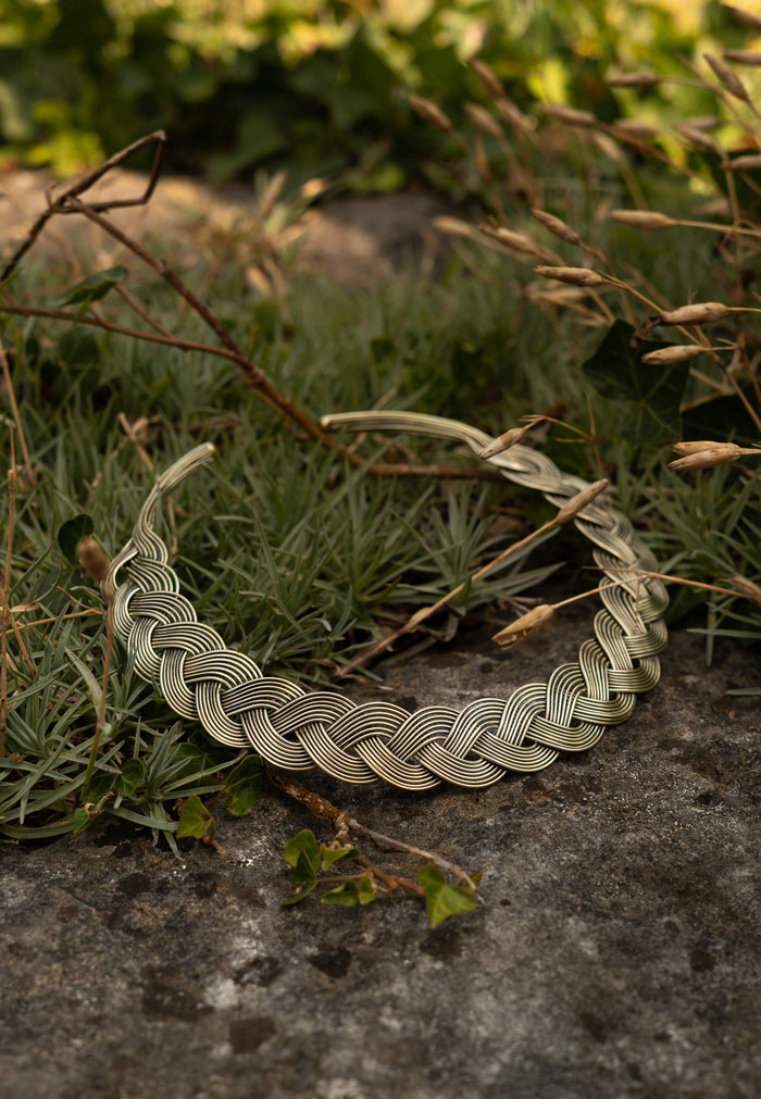 Bold Celtic Knotwork Torc Necklace