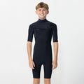Boy's HyperFreak 2mm Short Sleeve Spring Suit Chest Zip - Black