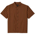 Brixton CRU Stripe Short Sleeve Woven washed copper/burnt red/sunset pure boardshop
