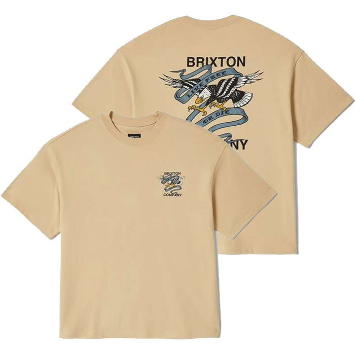Brixton Live Free Heavyweight Relaxed T-Shirt cream pure boardshop