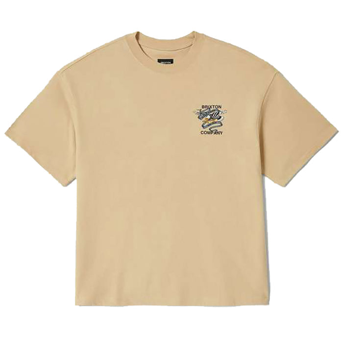 Brixton Live Free Heavyweight Relaxed T-Shirt cream pure boardshop
