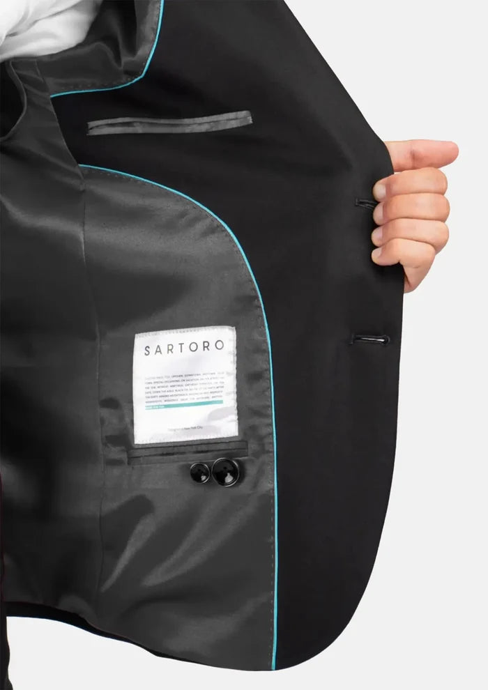 Bryant Black Sharkskin Suit - SARTORO