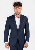 Bryant Navy Sharkskin Suit - SARTORO