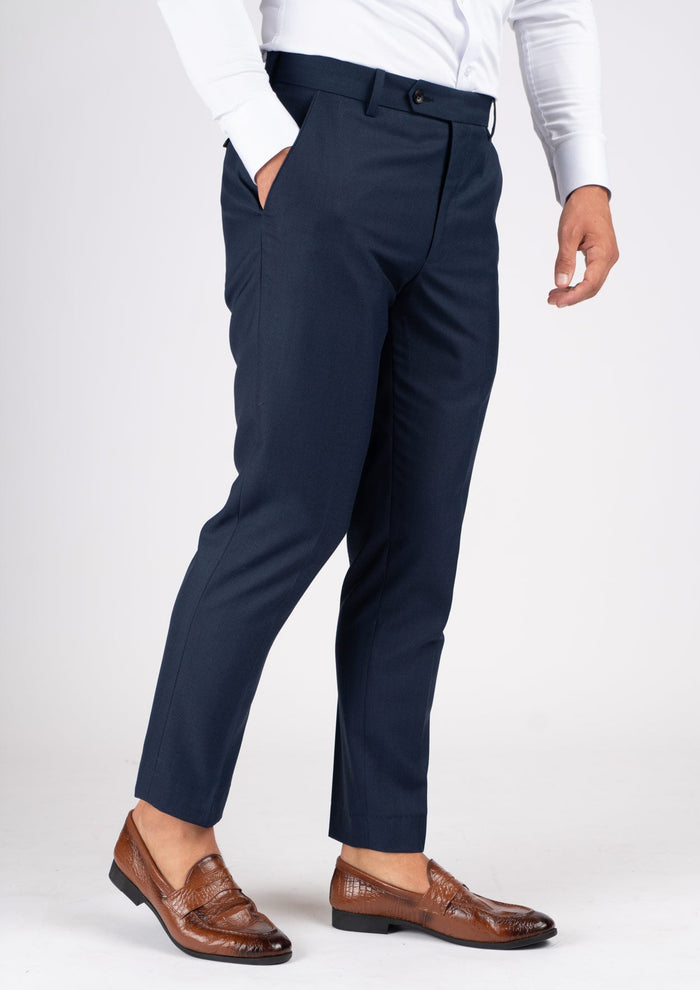 Bryant Navy Sharkskin Suit - SARTORO