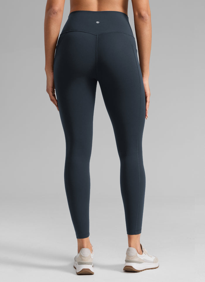 CRZ YOGA Women's Butterlift Workout High Rise Pocket Leggings 25'' True Navy