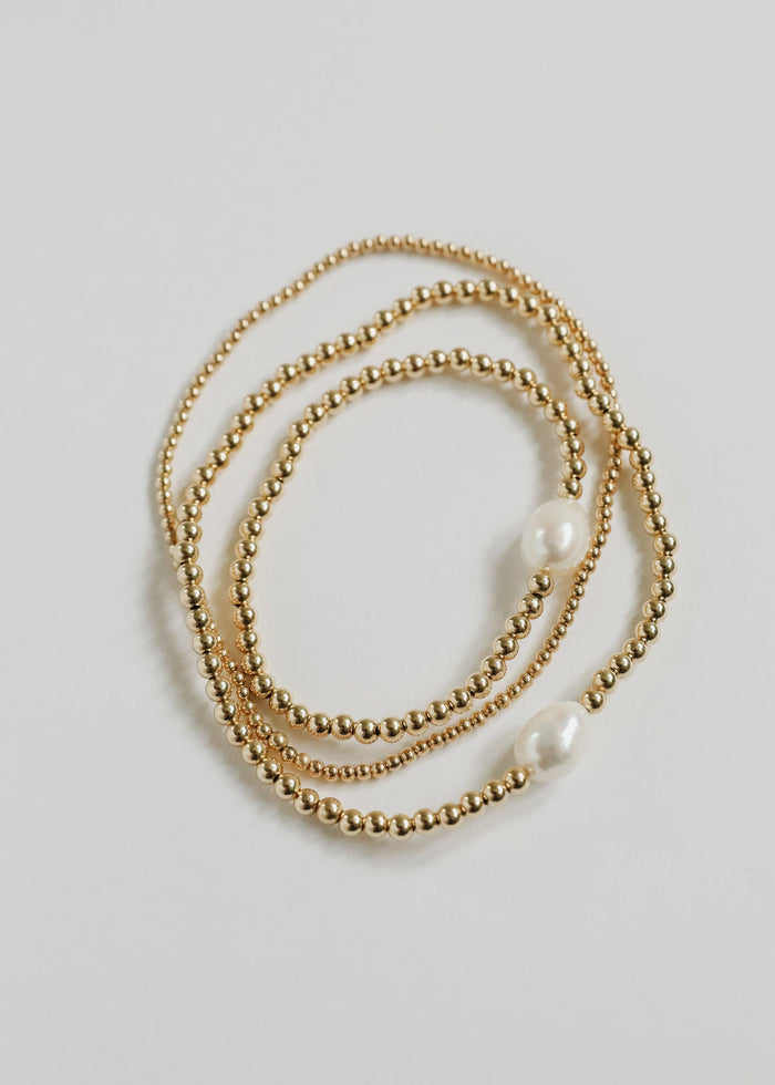 CanyonLeaf - 14K Gold Filled || Beaded Stretch Anklet