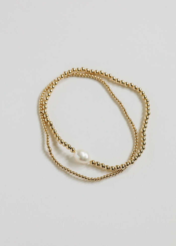 CanyonLeaf - 14K Gold Filled || Beaded Stretch Anklet