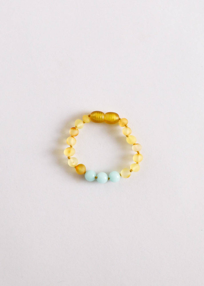 CanyonLeaf - Raw Honey Baltic Amber + Amazonite || Anklet or Bracelet