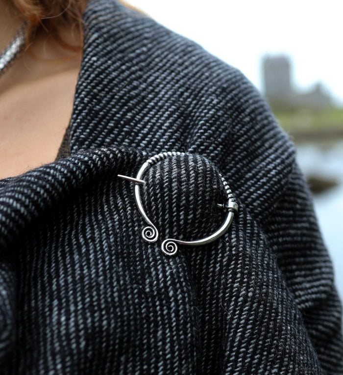 Celtic Spiral Shawl Brooch