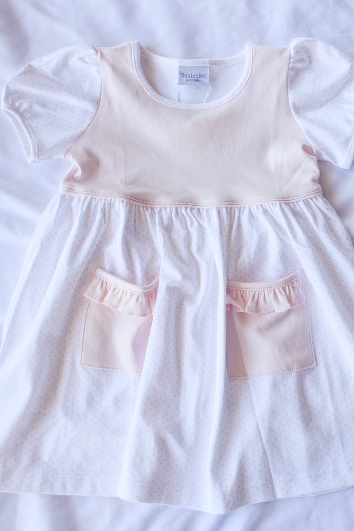 Charlotte’s Pink Dot Popover Dress