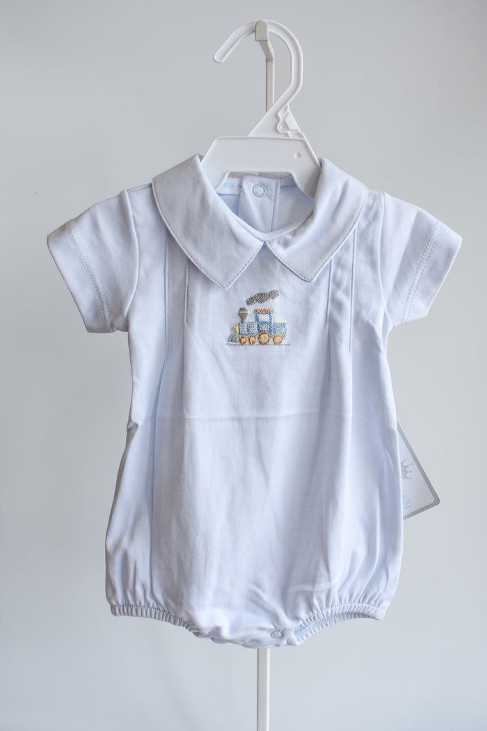 Choo Choo Train Hand Embroidered Bubble