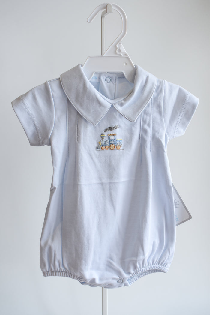 Choo Choo Train Hand Embroidered Bubble