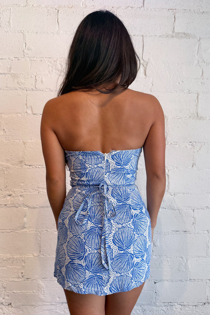 Clam Party Strapless Dress Back, adeline boutique, dallas boutique, boutique