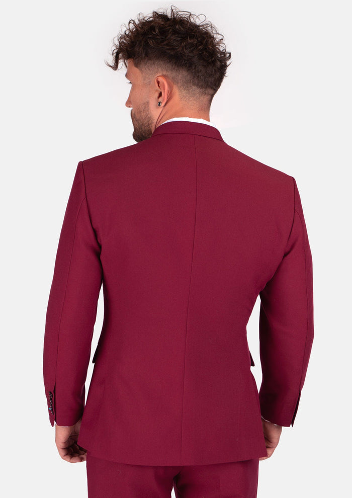 Rockafeller Claret Red Stretch Jacket - SARTORO
