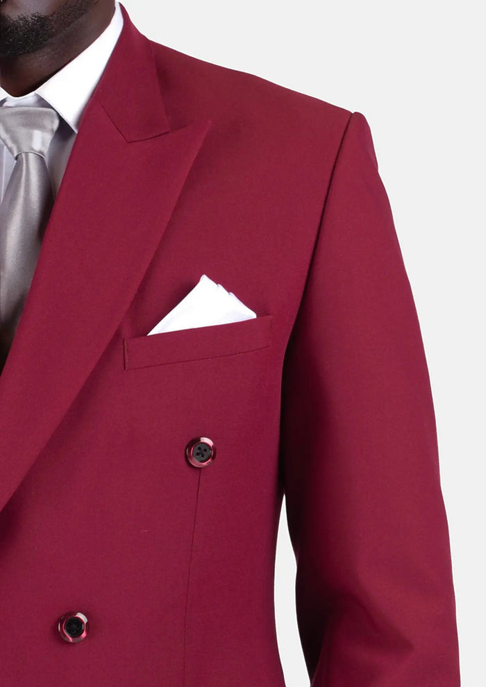 Claret Red Stretch Suit