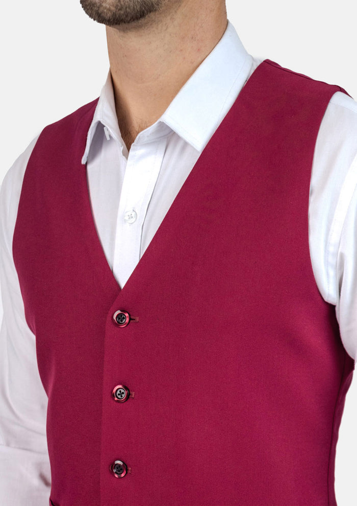 Claret Red Stretch Vest