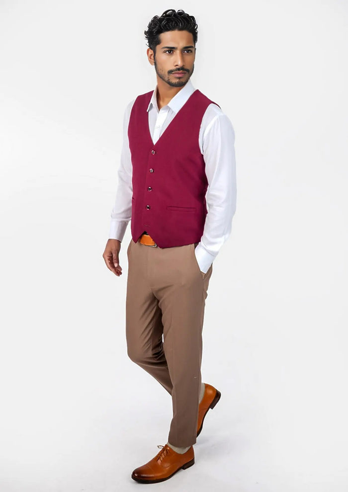 Claret Red Stretch Vest