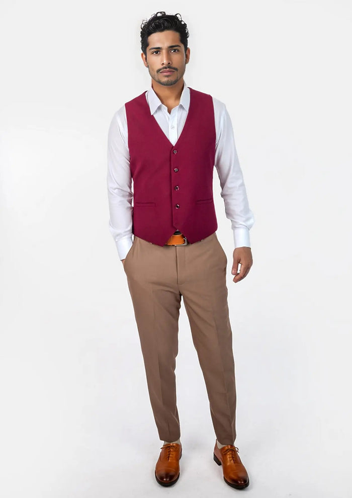 Claret Red Stretch Vest
