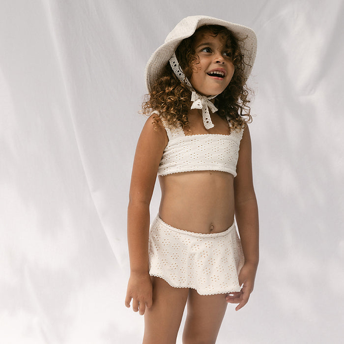 Petit Playa Classic Sun Hat in Gardenia print, sun-safe UPF50+ sun hat for babies and girls — image 7