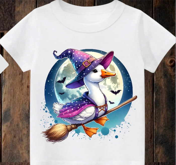 ClaxtoncreationsGB- Tiny terror Tee, witchy 🧙‍♀️ duck 🦆 Claxton Creations GB