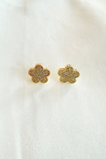 Clover Pave Studs, Clover Earrings, Earrings, Jewelry, Adeline Boutique, Boutique Jewelry
