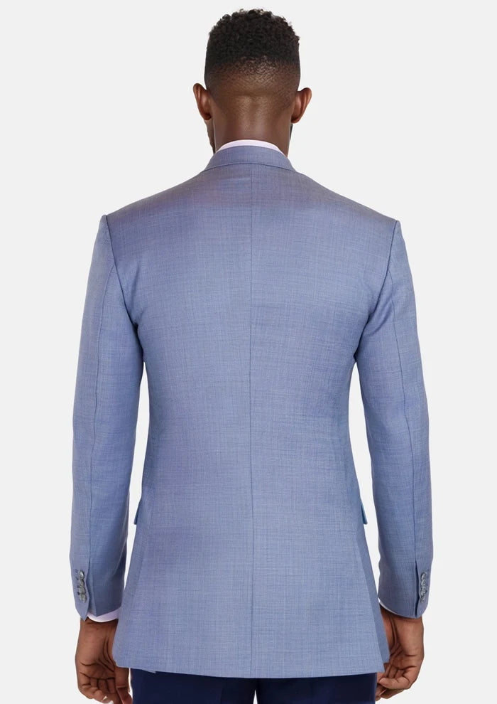 Columbia Blue Sharkskin Ellis Jacket - SARTORO