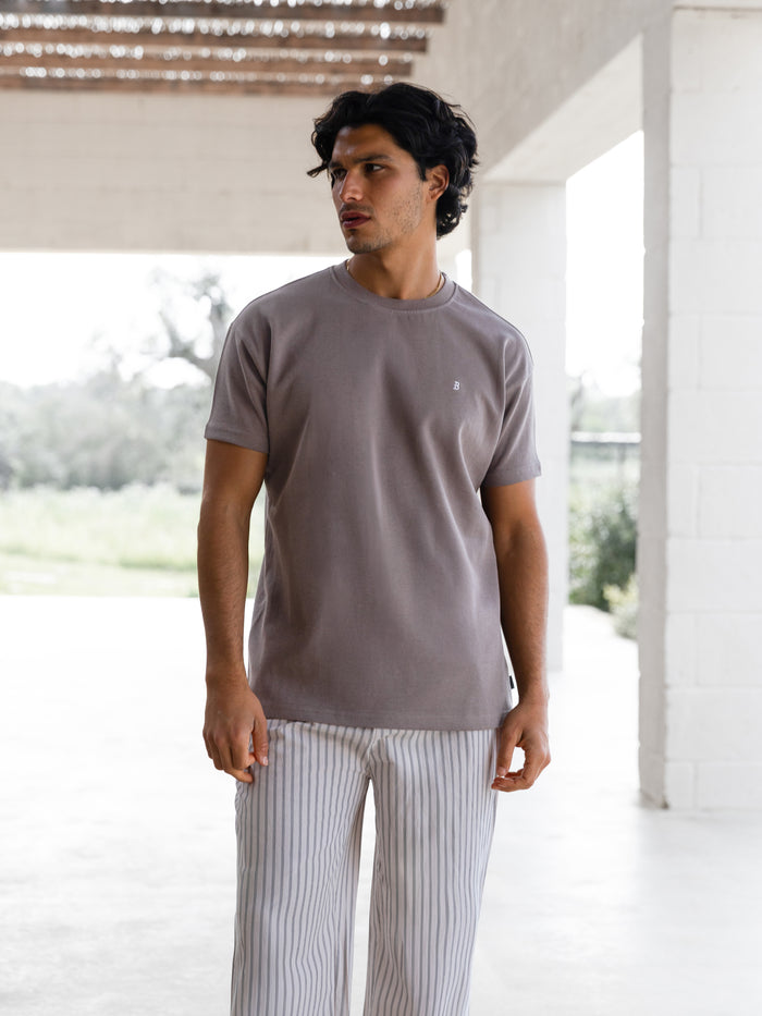 Conrad Relaxed Anchor T-Shirt - Light Brown